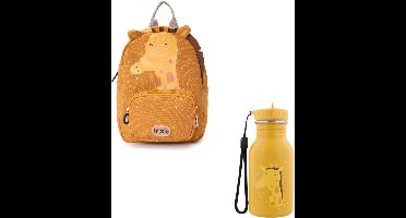 Bundel Trixie Back to School set - Rugzak/Drinkfles 350ml - Mr. Giraffe