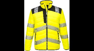 Portwest PW3 Hi-Vis gewatteerd Jack PW371 - Geel/Zwart - L