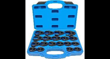 Crowfoot Sleutel Set - 19 Delige Flare Nut Sleutelset - Geschikt Voor 3/8 En 1/2 Inch Ratels - Stalen Constructie - Metrische Maten 8-32mm - Voor Auto En Onderhoud
