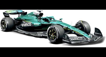 Bburago Aston Martin Amr 25 - Modelauto - Schaal 1:43 - Donker Groen/Zwart/Geel