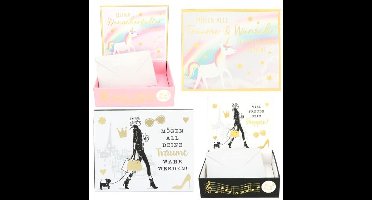 Depesche cadeau box geldgeschenk met muziek en envelop - goud roze.