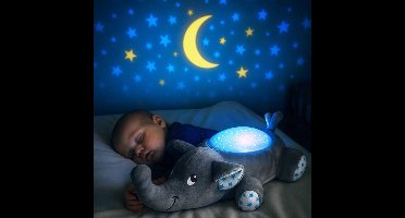 MikaMax - Ster Olifant Projector - Nachtlamp met Sterrenhemel & 13 Liedjes - 30x21x11 cm
