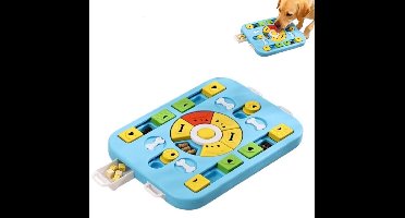 Interactief Hondenspeelgoed met Geluid, Blauw Hond Puzzelspeelgoed voor Mentale Stimulatie, Traagvoeder Speelgoed voor Honden, Verstopvoer Speelgoed voor Honden