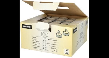 STARPAK waxinelichtjes wit, diameter 38 mm
