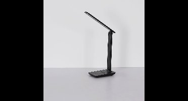 LED tafellamp touch beweegbaar tafellamp touch dimmer woonkamer lamp bureaulamp CCT zwart, kunstleer, 5W 570Lm 2700K, 4000K, 6500K, LxBxH 28x11,5x50 cm