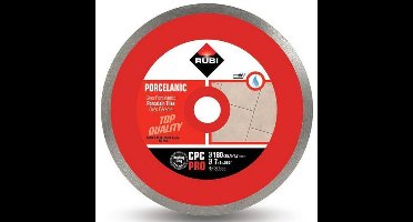 Rubi CPC Serie - Diamantzaagblad - 180mm - Voor Porseleinen Tegels - Nat Zaagwerk