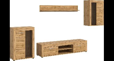 Jam wandkast J8 systeem eiken decor.