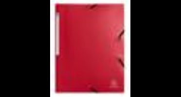 Exacompta Elastomappen - 3 kleppen - Elastiek - A4 - Rood - 10 stuks