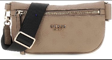 GUESS schoudertas Devon Sling Taupe Logo