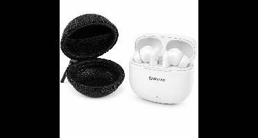 Denver - Draadloze - Bluetooth Oordopjes met microfoon + OpbergHoes - Bellen Gesprekken - Earphones - Earbuds - Oortjes + Oplaadcase - Wireless Earbuds - Draadloos - Wit