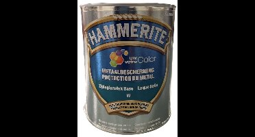 Levis Hammerite Metaallak Zijdeglans - Decoratieve roestwerende metaallak 2 in 1 op solventbasis - 1 L - RAL 7039 Kwartsgrijs