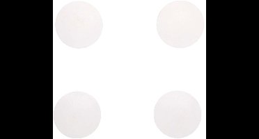 MAUL Magneet MAULsolid rond 4 stuks 1,5 kg kunststof Ferriet bruchsicher Ø 3.8 x 1.25 cm wit