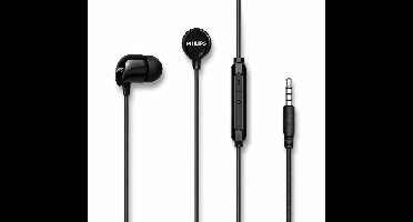 Philips In-Ear koptelefoon TAE1156BK - Clear Sound - Bekabeld - Remote met microfoon - Jack plug 3.5 mm- Zwart