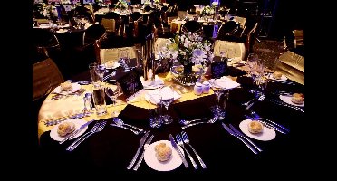 Damast Tafelkleed Marine Blauw, 140x 140cm De Witte Lietaer, 100% Katoen