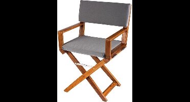 Regisseursstoel Teak The Edge met Forza Zwart kussenset (geolied)