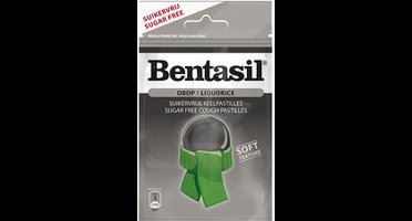 Bentasil drop keelpastilles suikervrij - verzachtende keelpastilles - 12 zakjes