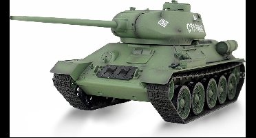 RC tank Russische T34/85 2,4 GHz 1:16 IR/BB 2.4 GHZ rook en geluid IR/BB V7.0