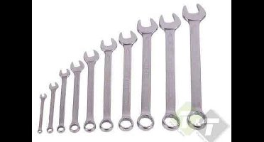 Steekringsleutel set, 12 delig, 1/4, 5/16, 3/8, 7/16, 1/2, 9/16, 5/8, 11/16, 3/4, 13/16, 7/8, 15/16 duims