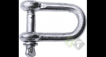D-sluiting 10 mm met borstbout, Verzinkte D-sluiter.