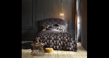 De Witte Lietaer Dekbedovertrek Katoen Flanel Eve - Hotelmaat - 260 x 240 cm - Zwart