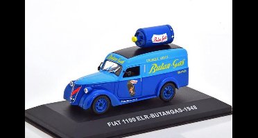 Fiat 1100 Butan-Gas (Blauw) (10 cm) 1/43 Atlas - Modelauto - Schaalmodel - Miniatuurauto