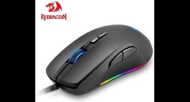 Redragon Gaming muis STORMRAGE M718| USB - Type-A Muis 10000 DPI | Zwarte Muis met RGB verlichting