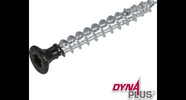 Dynaplus - Beslagschroef - Torx 20 - 4,5 x 40mm - Verzinkt - Voldraad - Zwarte kop (200 stuks)