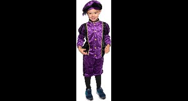 Pietje Velours Paars/Zwart maat 116