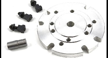 HBM Aluminium Flens voor 100 en 125 mm Klauwplaat DIN 6350