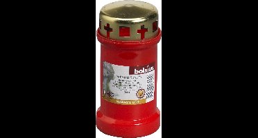 Bolsius - Graflicht - No.3 - Rood met deksel - 12 stuks