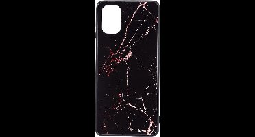 Shop4 - Samsung Galaxy M51 Hoesje - Harde Back Case Marmer Zwart