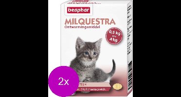 Beaphar Milquestra Kitten - Anti wormenmiddel - 2 x Rund 2 tab 0.5 Tot 4 Kg