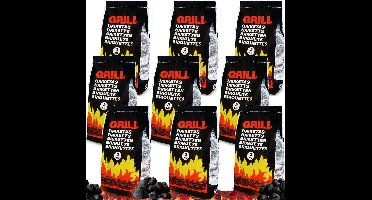 DEUBA Houtskoolbriketten 27 kg – BBQ Grill Briketten – 9 x 3 kg – Langdurige Gloed – Snel Ontbrandbaar
