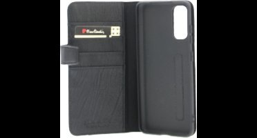 Pierre Cardin Zwart hoesje Samsung Galaxy S20 - Book Case - Echt leder