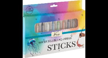 Aquarelkrijt van Nassau Fine Art - 10 kleuren - krijt en pastel voor volwassenen