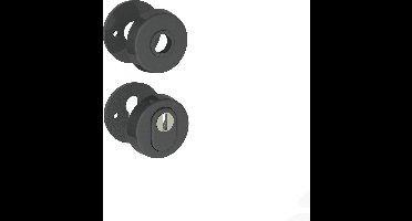 NEMEF Hollands Design Deurrozet Rond Zwart Anti-kerntrek SKG 3-sterren 3725