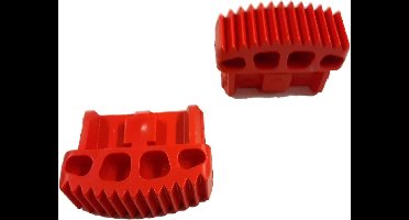 DAS laddervoet / ladderdop 65 mm rood - Per 2 stuks