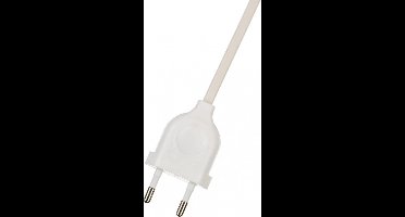 Bailey 2M Aansluitleiding met steker, Wit, 2x0.75MM