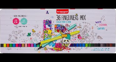 Bruynzeel Fineliner set 36 kleuren