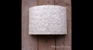 Wandlamp-Schelp-Full Capiz-Breedte 40 cm-E14 fitting