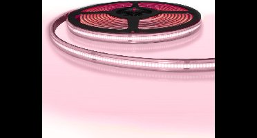 5 meter gekleurde COB led strip IP65 24V - Rode kleur - 384 leds p/m