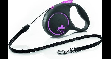 Flexi Black Design - Rollijn Hondenriem Koord - S - 5 m - <12 kg