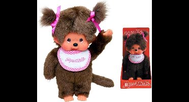 MCC Fille Bavoir Rose & Blanc 20 cm