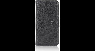MaxVision's iPhone 5 Hoesje Leer Zwart / iPhone 5s Hoesje  / iPhone SE 2016 Hoesje Zwart - Bookcase Hoesje - Leer Hoesje - Met Kaarthouder Hoesje - Zwart