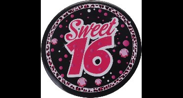 Free And Easy Button Sweet Sixteen 15 Cm Roze/zwart