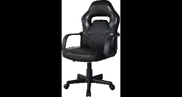 Bureaustoel Thomas junior - gamestoel racing gaming stijl - hoogte verstelbaar - zwart