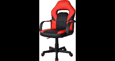 Gamestoel Thomas junior - bureaustoel gaming stijl - hoogte verstelbaar - rood zwart
