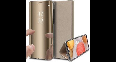 Hoesje geschikt voor Samsung Galaxy A42 - Book Case Spiegel Goud