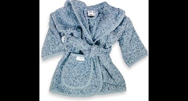 Funnies badjas grey/blue | funnies badjas | badjas 0-1 jaar | 100% zuivere katoen, badstof | baby | na het zwemmen | na het douchen