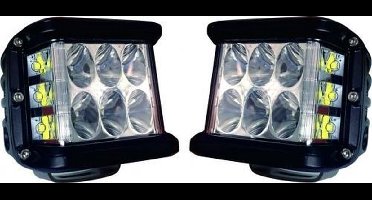 LED SPOT - 9 Led - 25 Watt - Cube - Set 2 stuks